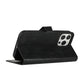 iPhone 14 PRO MAX 6.7" Premium Wallet MultiCard Holder Money Zipper With Magnetic Flap - Black