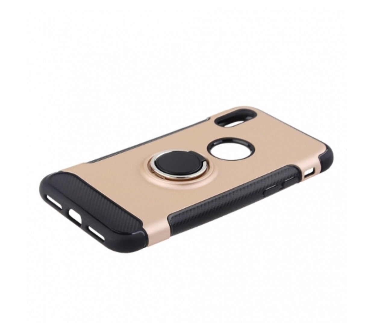 iPhone X/XS ring back stand case- Rose Gold