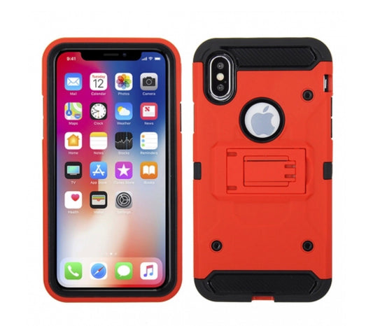 iPhone X/XS hybrid kickstand case- Red