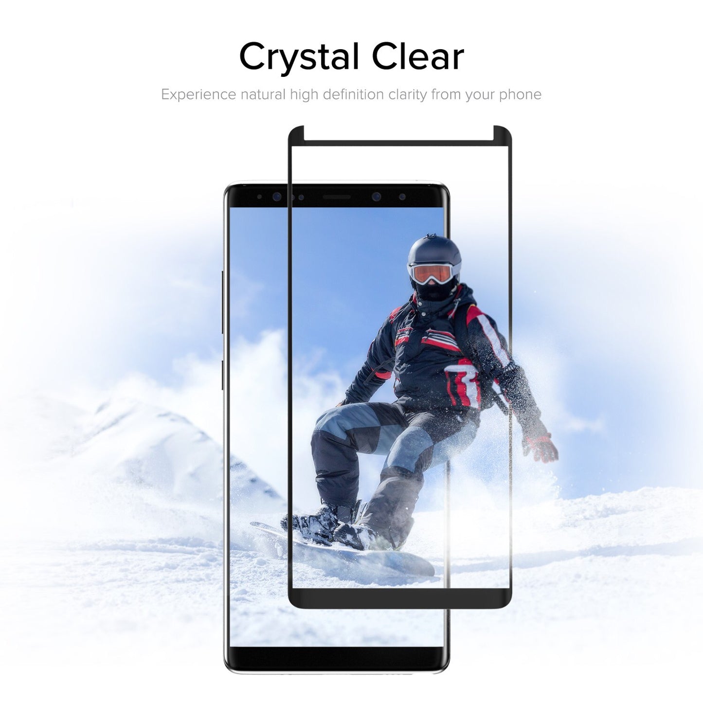 Samsung Galaxy S9 - Full Covered Edge to Edge - 0.33mm Curved Tempered Glass Screen Protector - Black