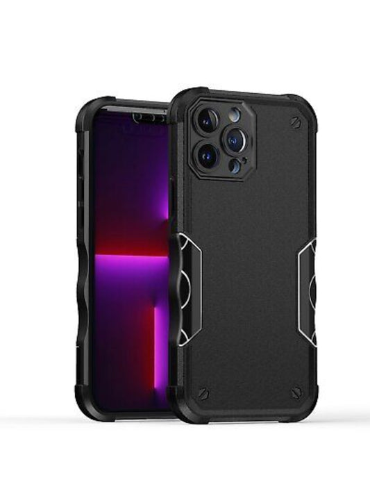 iPhone 14 PRO 6.1" Exquisite Tough Shockproof Hybrid Case Cover - Black