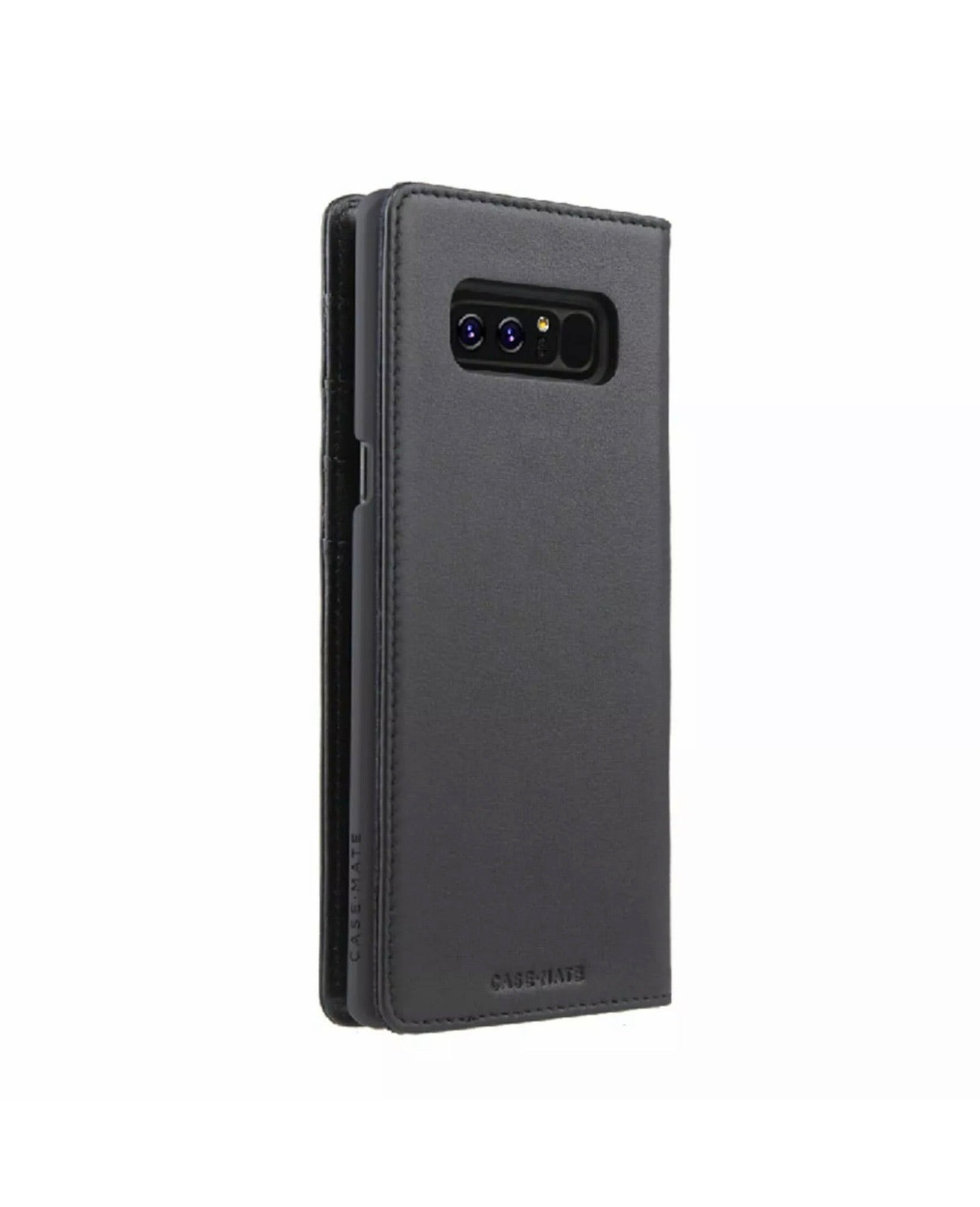 Leather Folio Wallet for Samsung Galaxy Note 8 - Black