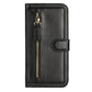 iPhone 14 6.1" Premium Wallet MultiCard Holder Money Zipper With Magnetic Flap - Black