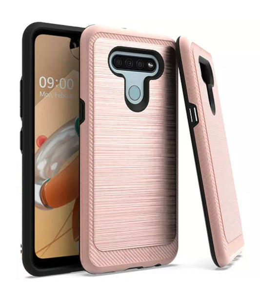 LG K51 Brushed Metallic Hybrid Case
