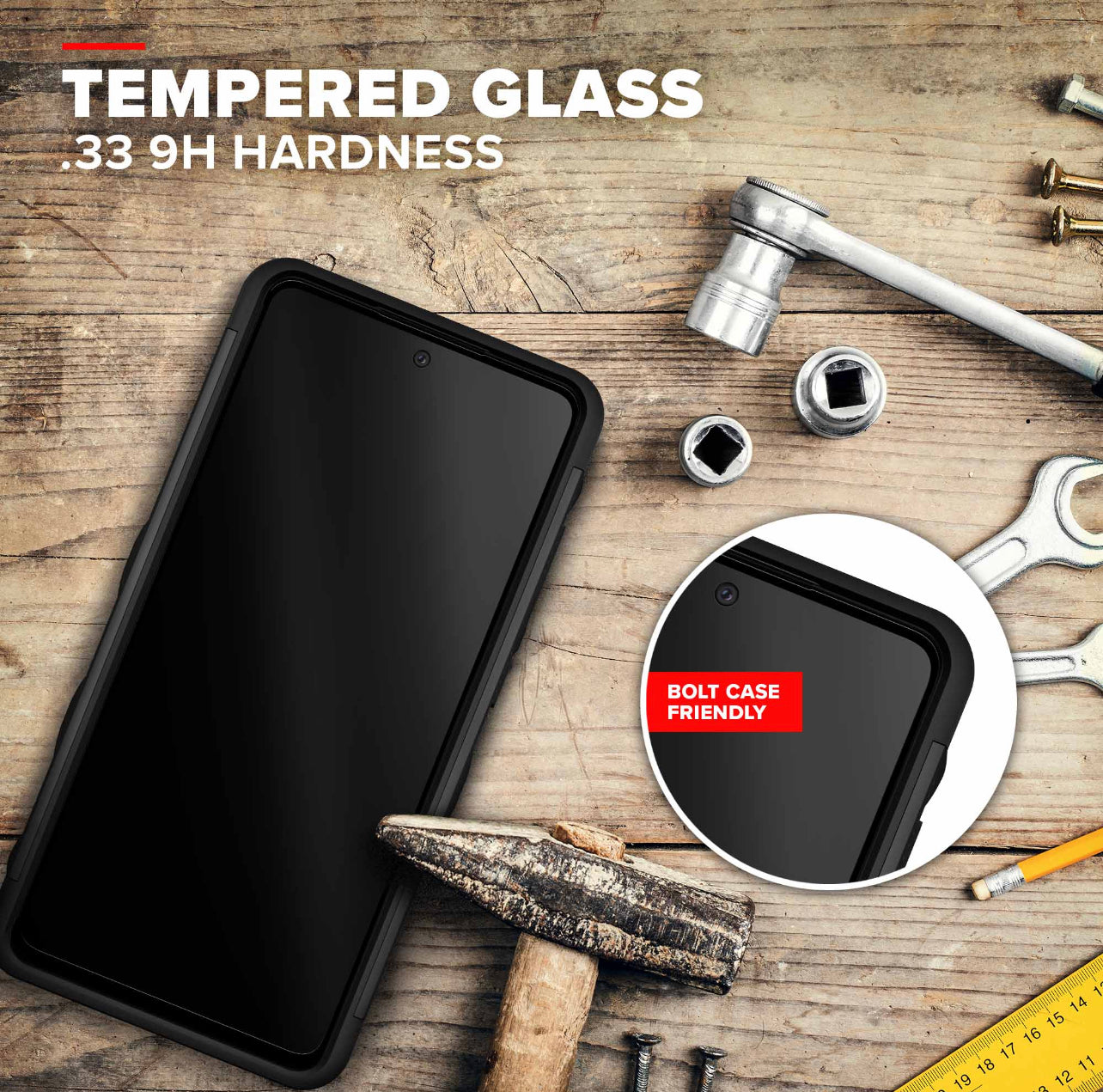 Samsung Galaxy A52 Case W/ Tempered Glass