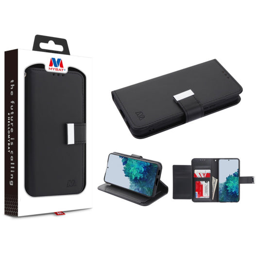 MyBat MyJacket Wallet Xtra Series for Samsung Galaxy S22 - Black / Black