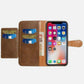 iPhone 14 6.1" Premium Wallet MultiCard Holder Money Zipper With Magnetic Flap - Brown