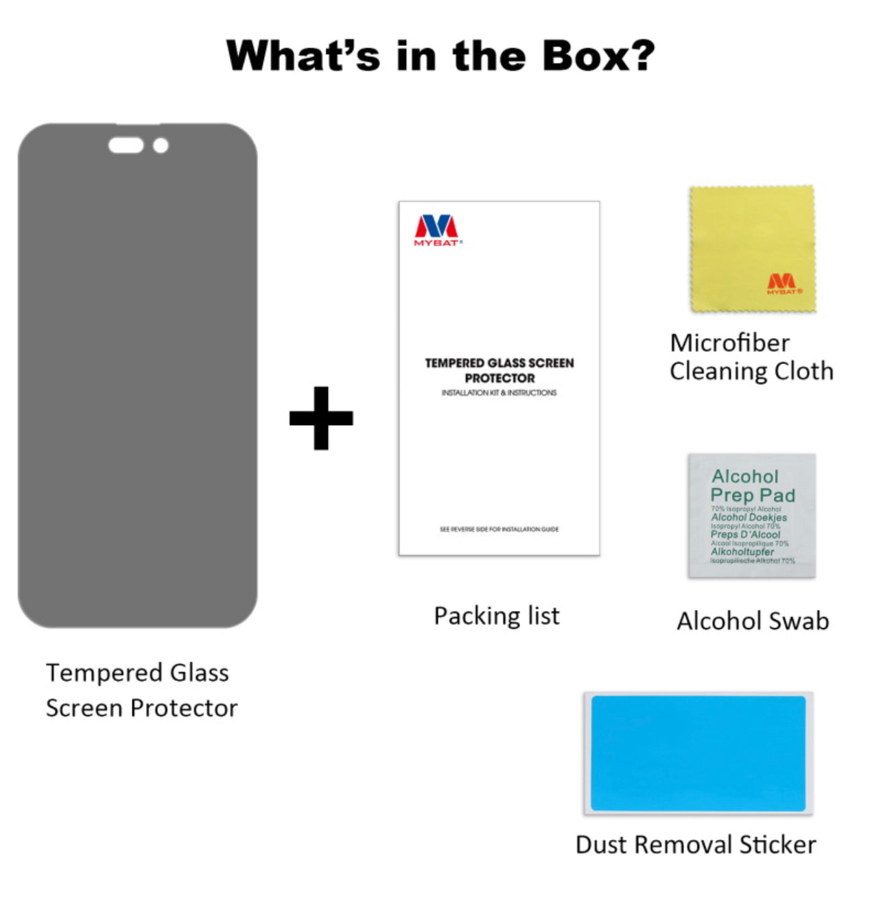 MyBat Privacy Tempered Glass Screen Protector (2.5D) for Apple iPhone 14 Pro (6.1)