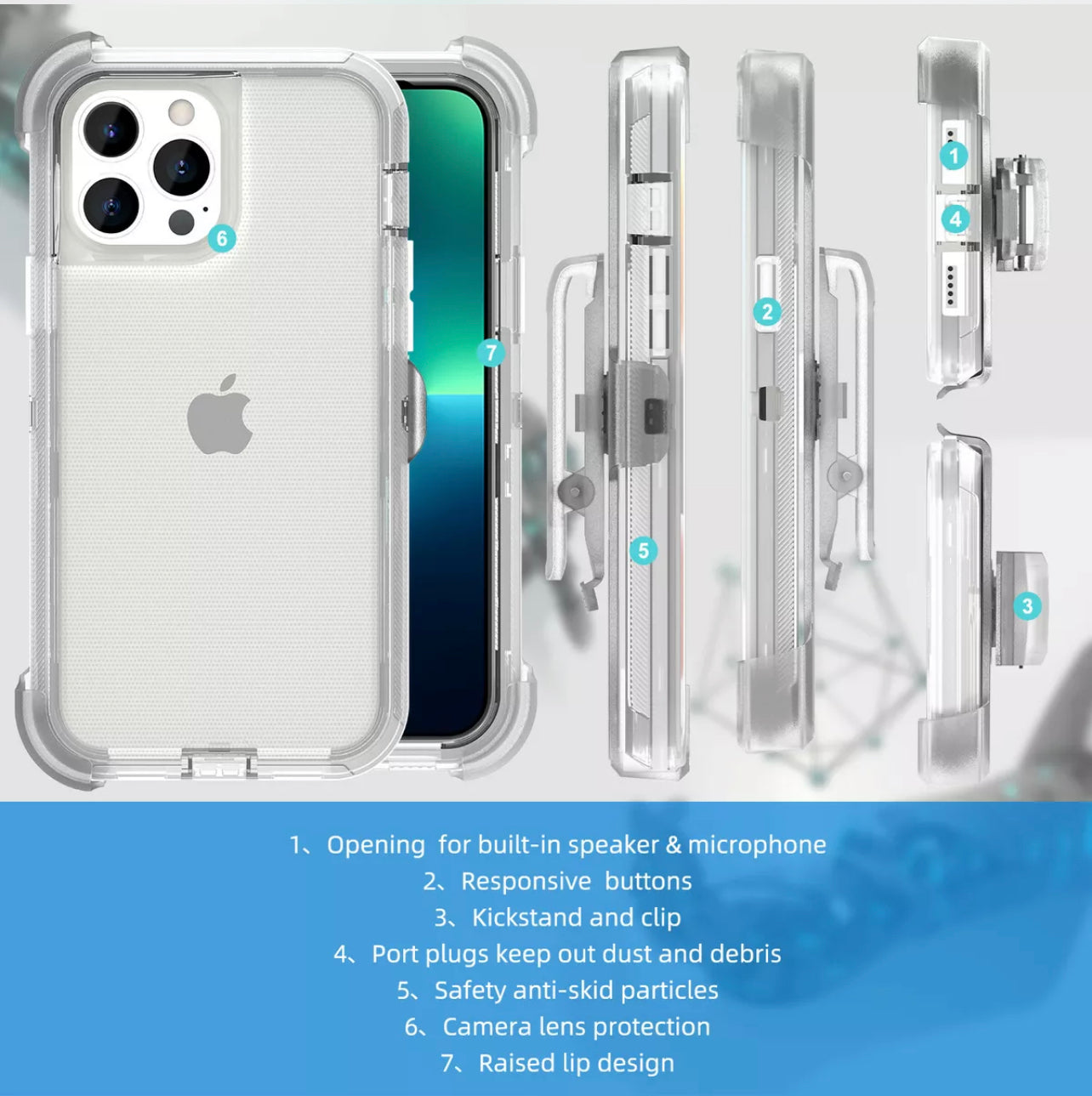 iPhone 13 Pro Max Clear Heavy Duty Case