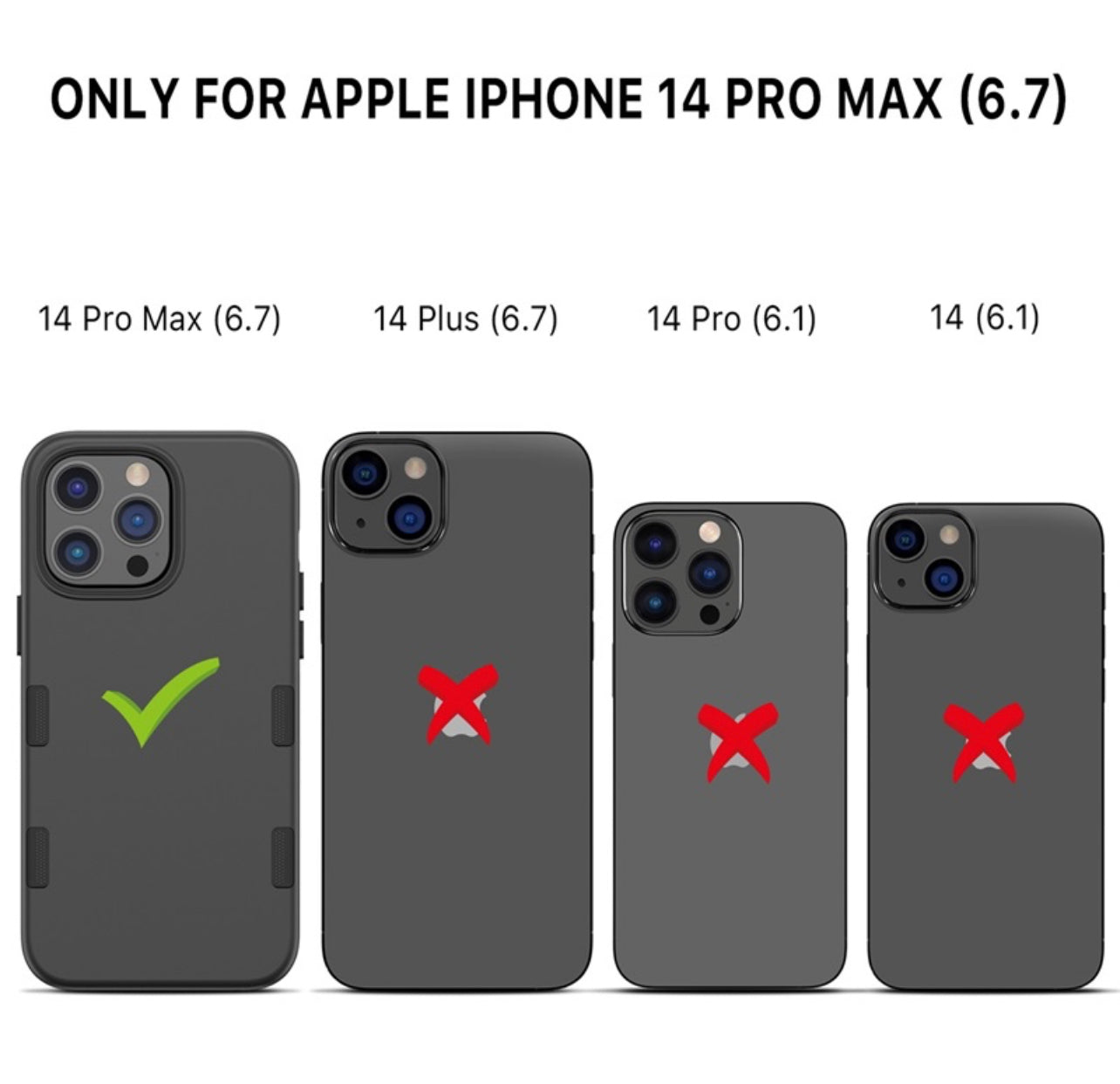 MyBat Pro TUFF Subs Series Case for Apple iPhone 14 Pro Max (6.7) - Black