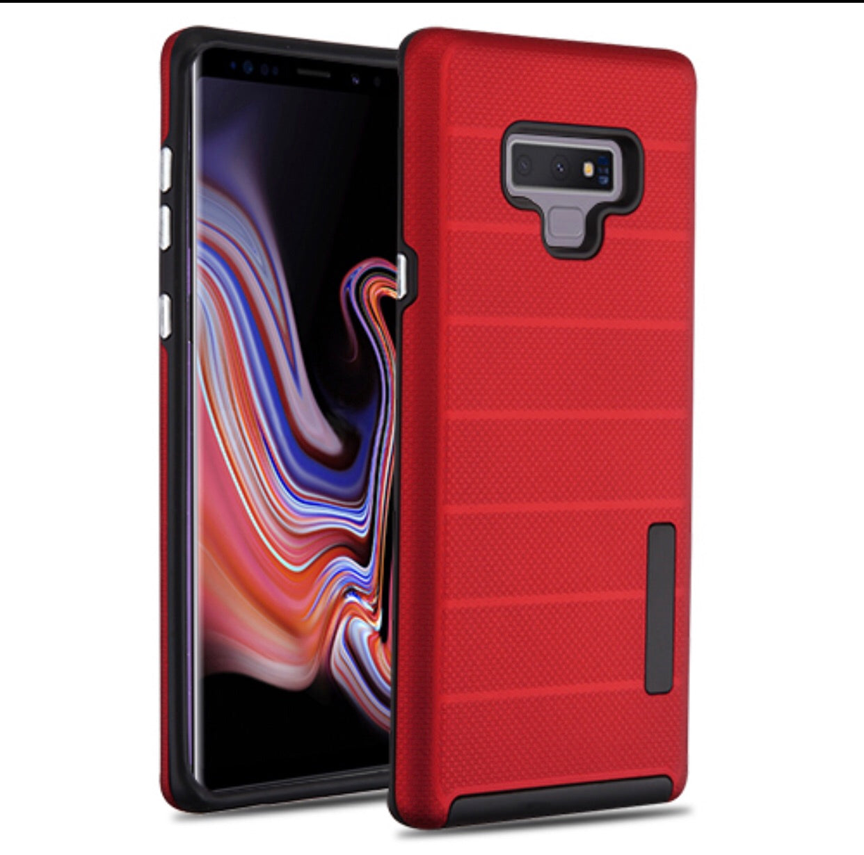 Samsung Galaxy Note 9 Hybrid Case- Red/Black