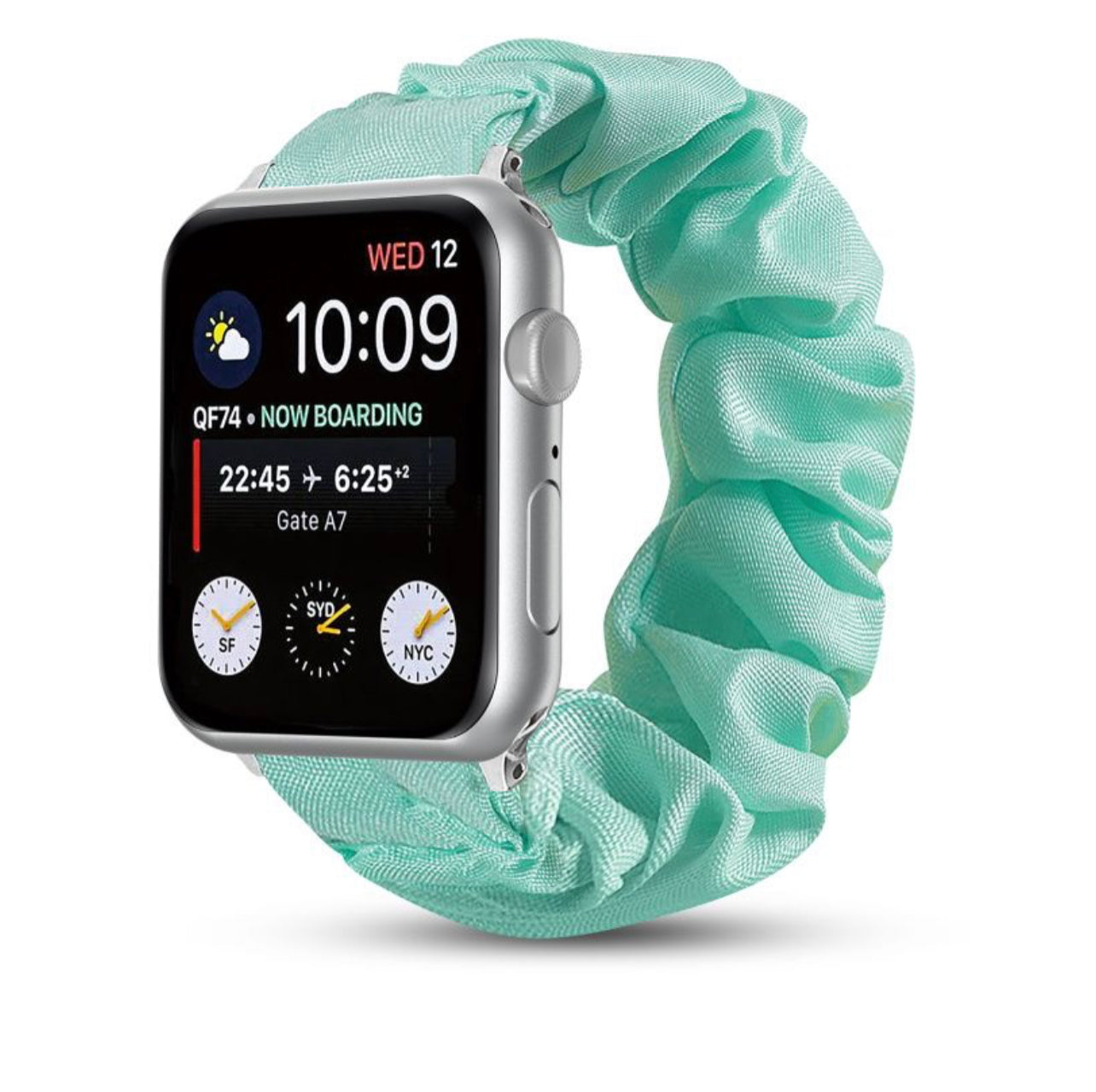 SCRUNCHIE WATCHBAND FOR APPLE WATCH 42MM / 44MM - GREEN