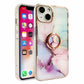 iPhone 14 MAX 6.7" Superior RoseGold Chromed Edge IMD Ring Stand Design Case Cover