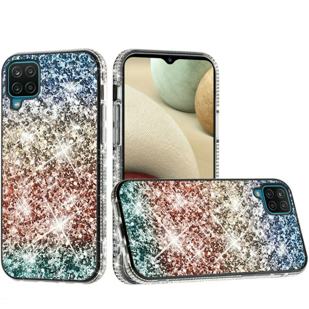 Samsung Galaxy A12 Decorative Glitter Case