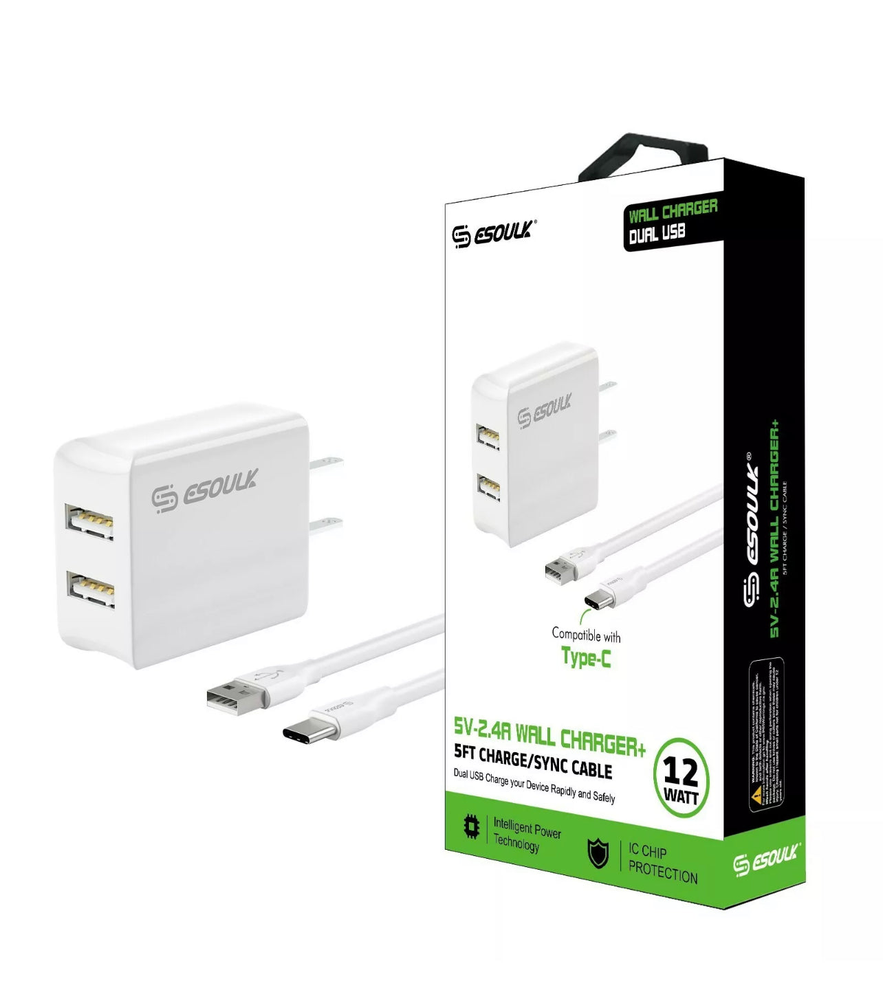 Type C Dual Port Home Charger