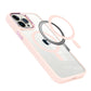 Apple iPhone 14 PRO MAX 6.7" MagSafe Clear Acrylic Thick Metal Button Hybrid - Light Pink