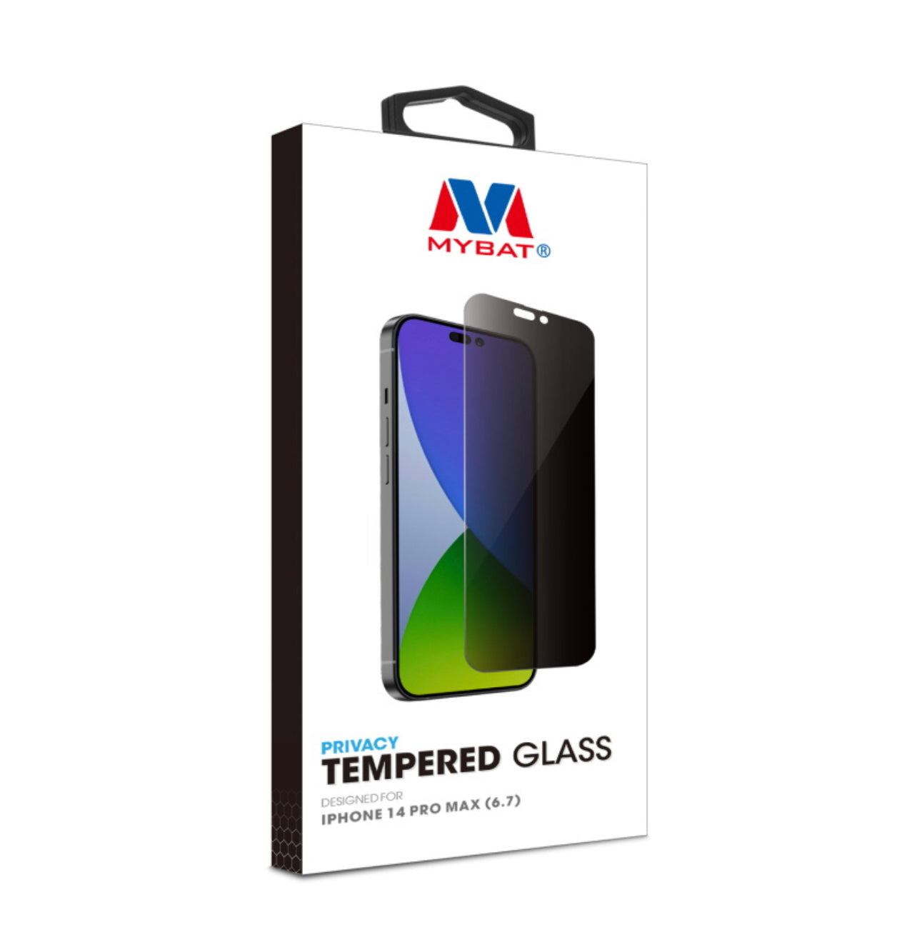MyBat Privacy Tempered Glass Screen Protector (2.5D) for Apple iPhone 14 Pro Max (6.7) - Clear