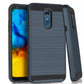 LG Stylo 5 Metallic Brushed Hybrid Case- Blue