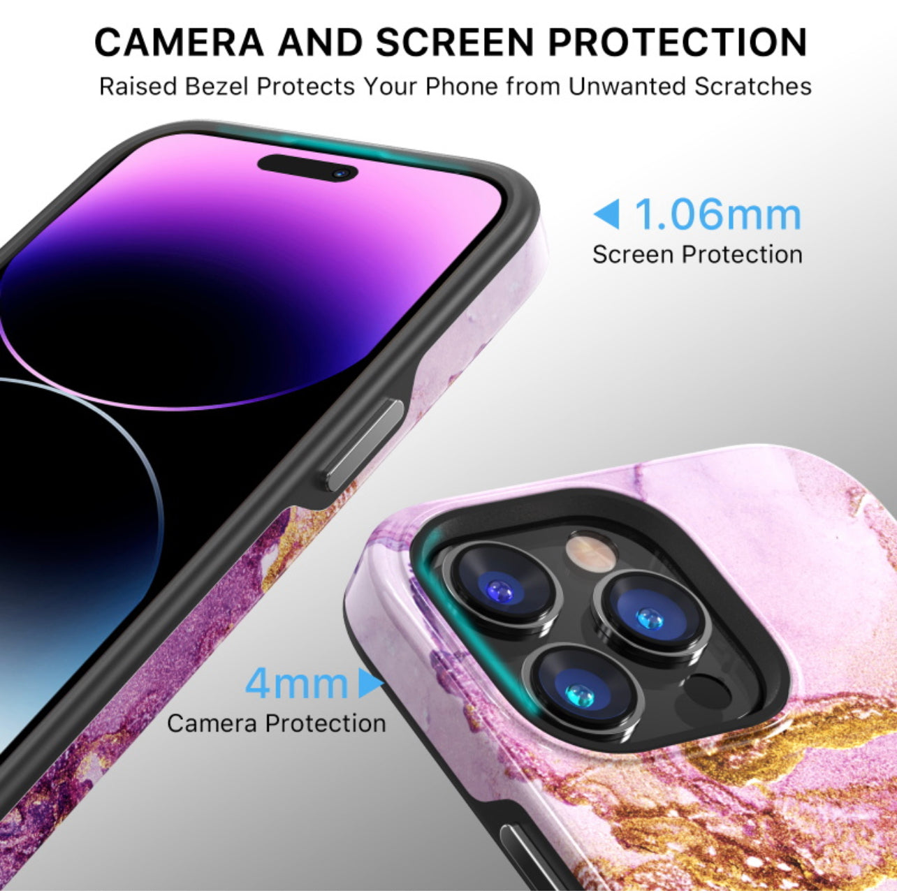 MyBat Pro Fuse Series MagSafe Case for Apple iPhone 14 Pro Max (6.7) - Purple Marble