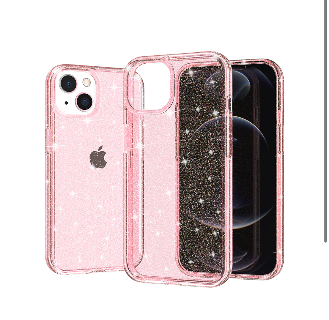 iPhone 11 (XI6.1) Glitter Ultra Thick 3mm Transparent Hybrid Case Cover