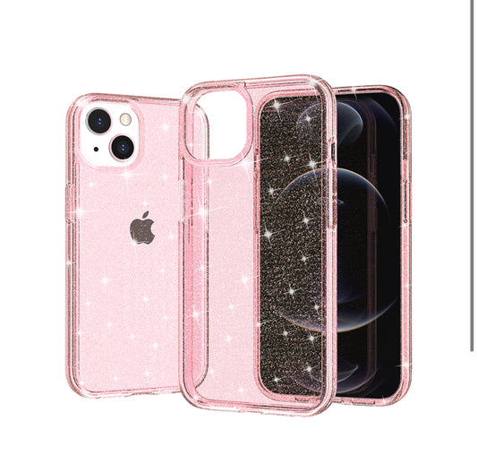 iPhone 11 (XI6.1) Glitter Ultra Thick 3mm Transparent Hybrid Case Cover