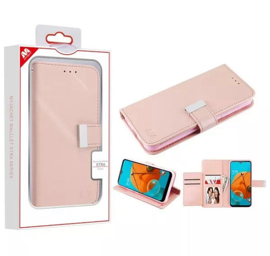 Lg K51 Premium Wallet Case- Rose Gold