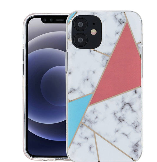 iPhone 12/Pro Electroplated Marble Hard TPU - Royal Marble