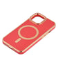 For Apple iPhone 14 Plus TPU Impact Shockproof MagSafe Cover Case w/Gold Bumper