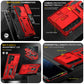 Samsung S23 Plus Ultra 5G Magnetic Ring Stand Camera Slide Case Cover