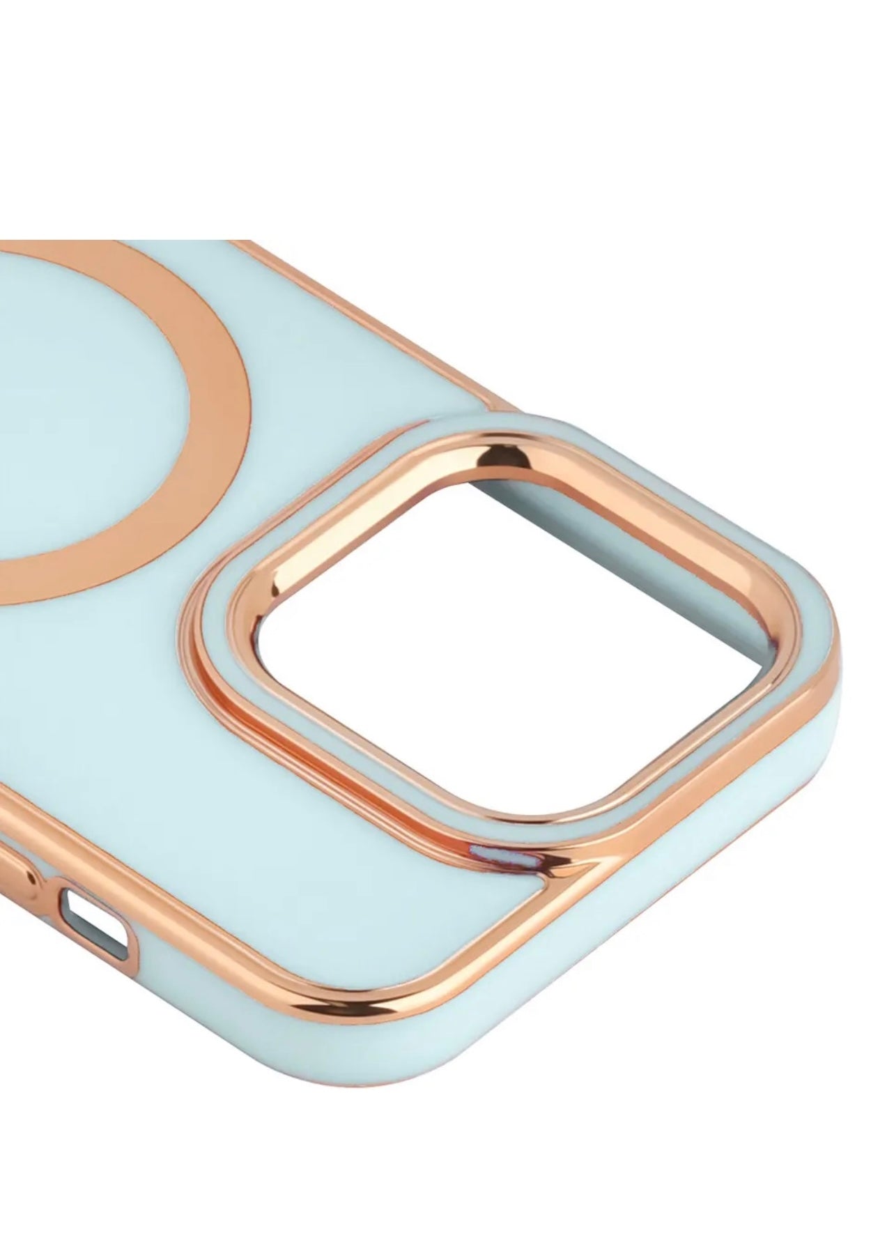 For Apple iPhone 14 Pro Max - TPU Impact Rugged MagSafe Cover Case w/Gold Bumper