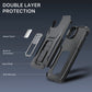 MyBat Pro Antimicrobial Stealth Series (with Stand) for Apple iPhone 14 (6.1) - Black / Black