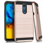 Lg Stylo Metallic Brushed Hybrid Case- Rose Gold
