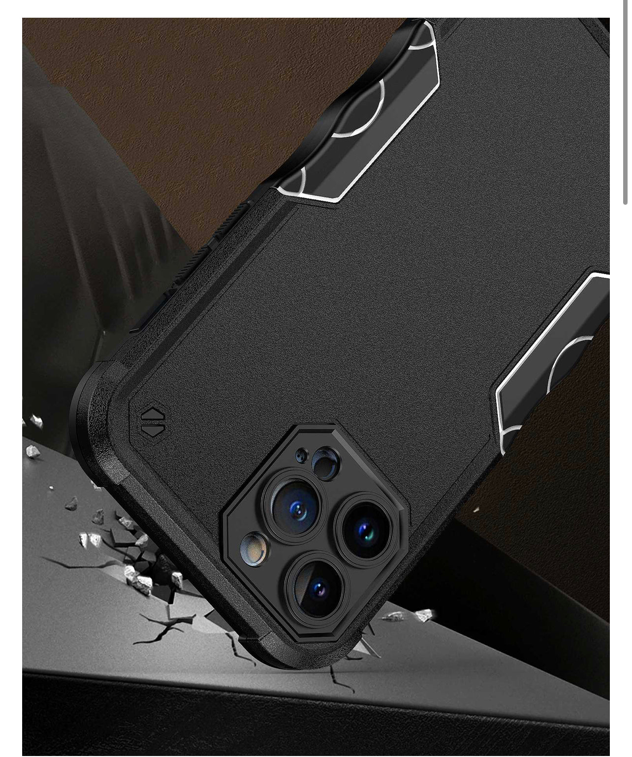 iPhone 14 6.1" Exquisite Tough Shockproof Hybrid Case Cover - Black