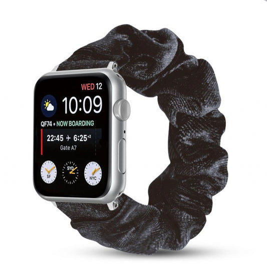 SCRUNCHIE WATCHBAND FOR APPLE WATCH 38MM / 40MM - BLACK