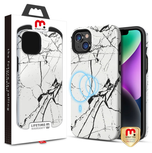 MyBat Pro Fuse Series MagSafe Case for Apple iPhone 14 (6.1) - Cracked Marble