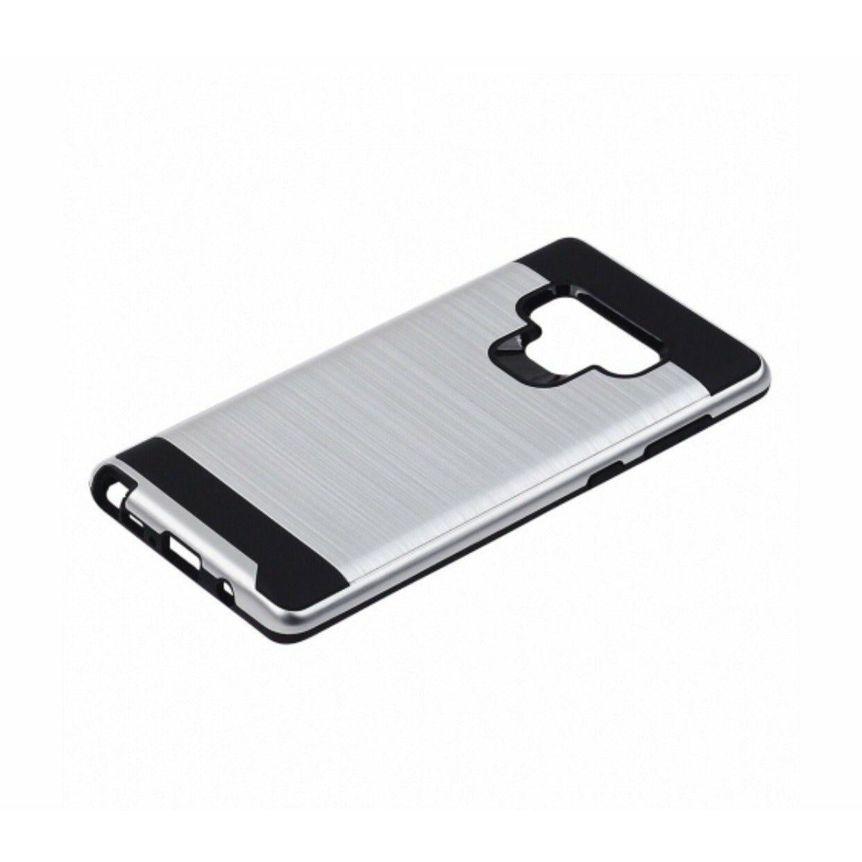 Samsung Galaxy Note 9 Hybrid Protector Cover - Silver / Black Brushed