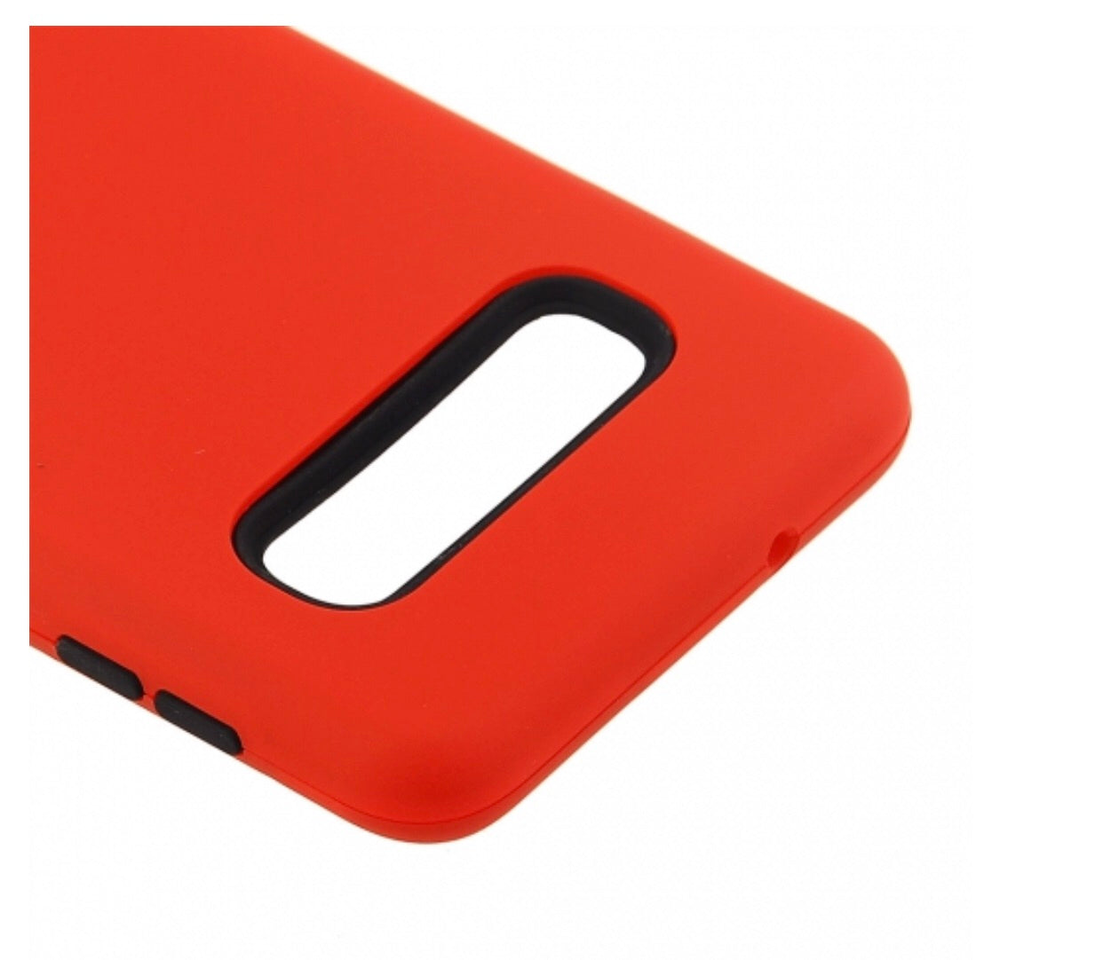Samsung Galaxy S10 - Red Hard Plastic Cover with Black Soft Silicone Skin