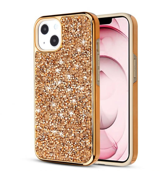 iPhone 13 (6.1) Encrusted Rhinestone Hybrid Cover