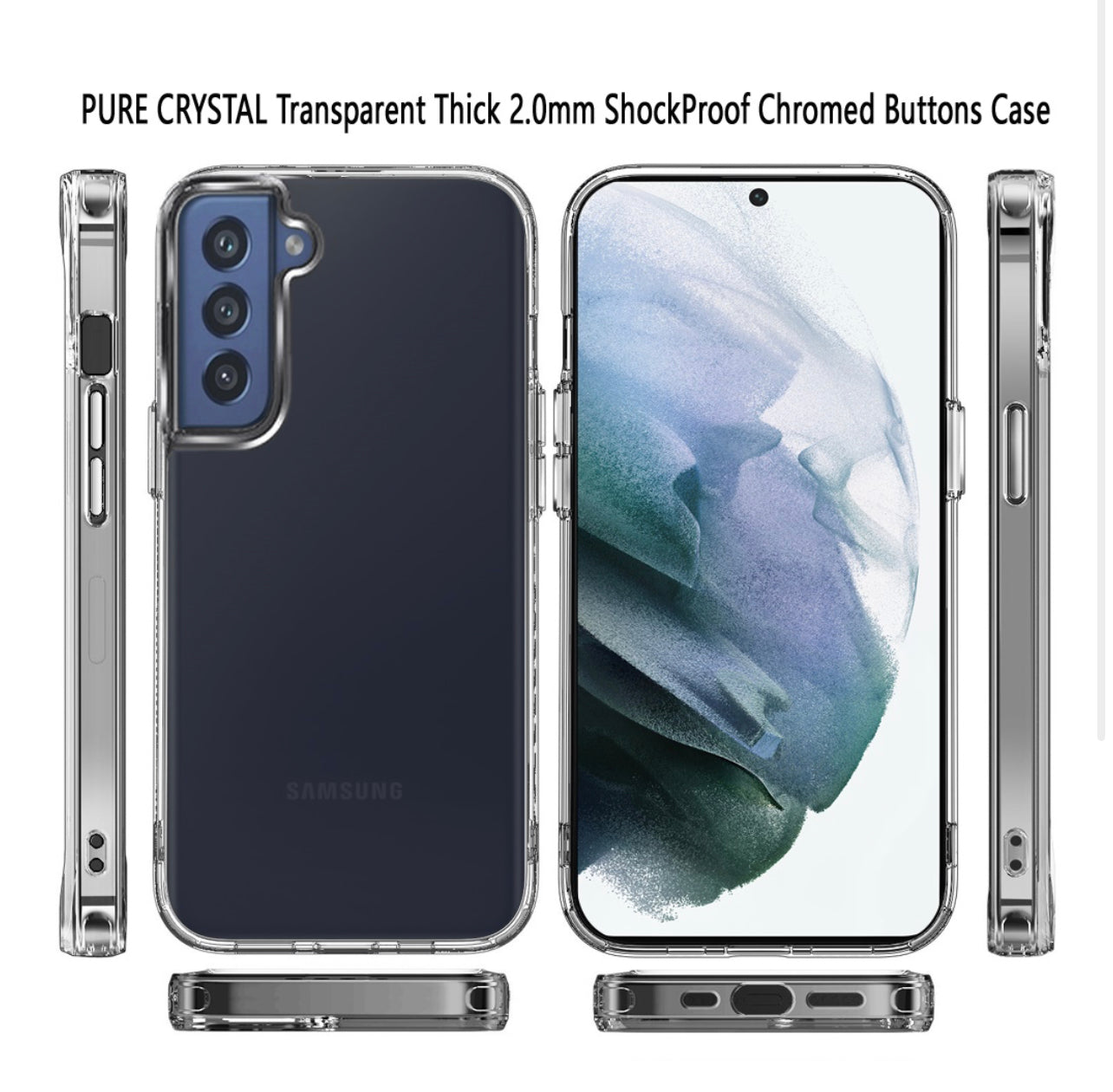 Galaxy S22 Transparent Thick 2.0mm ShockProof Cover