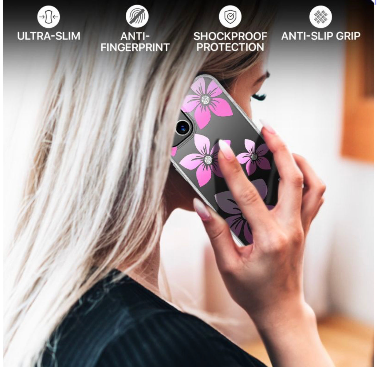 MYBAT PRO MOOD DIAMOND SERIES CASE FOR APPLE IPHONE 13 (6.1) - BLOSSOMS