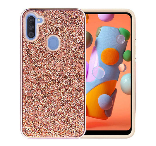 Samsung Galaxy A11 Rhinestone Hybrid Case