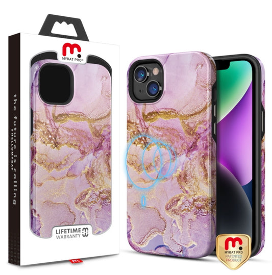 MyBat Pro Fuse Series MagSafe Case for Apple iPhone 14 (6.1) - Purple Marble