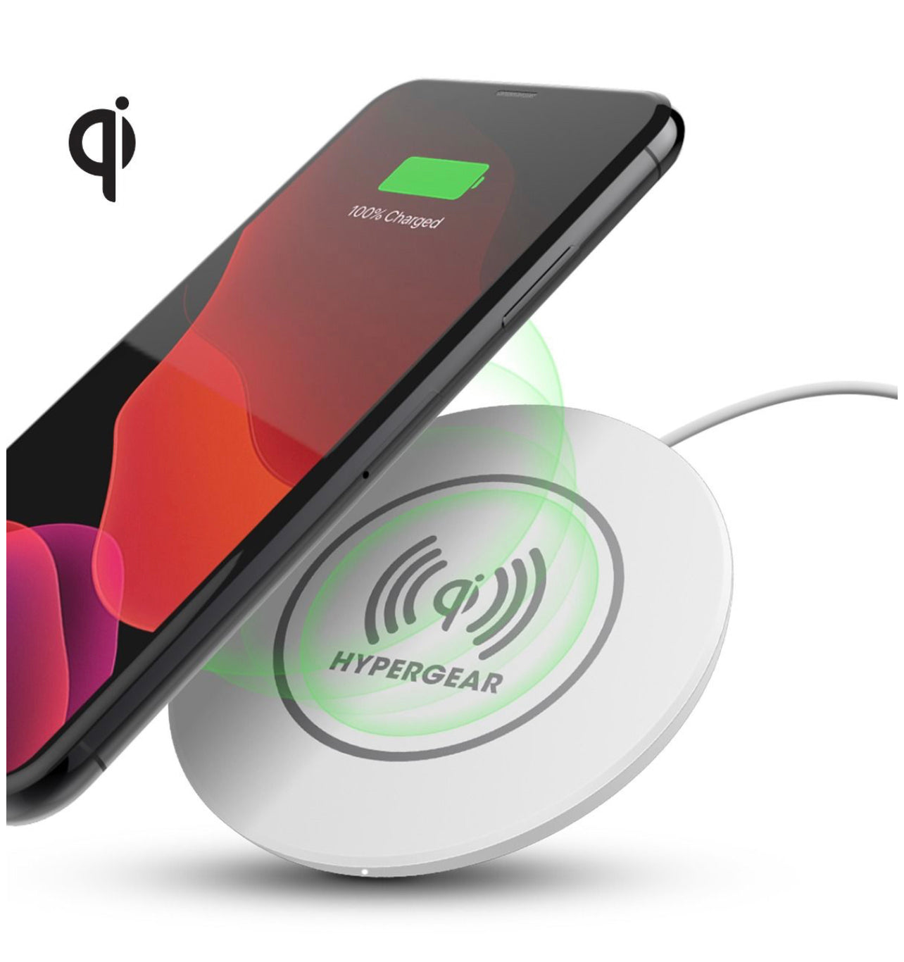 HYPERGEAR QI WIRELESS CHARGING PAD - WHITE