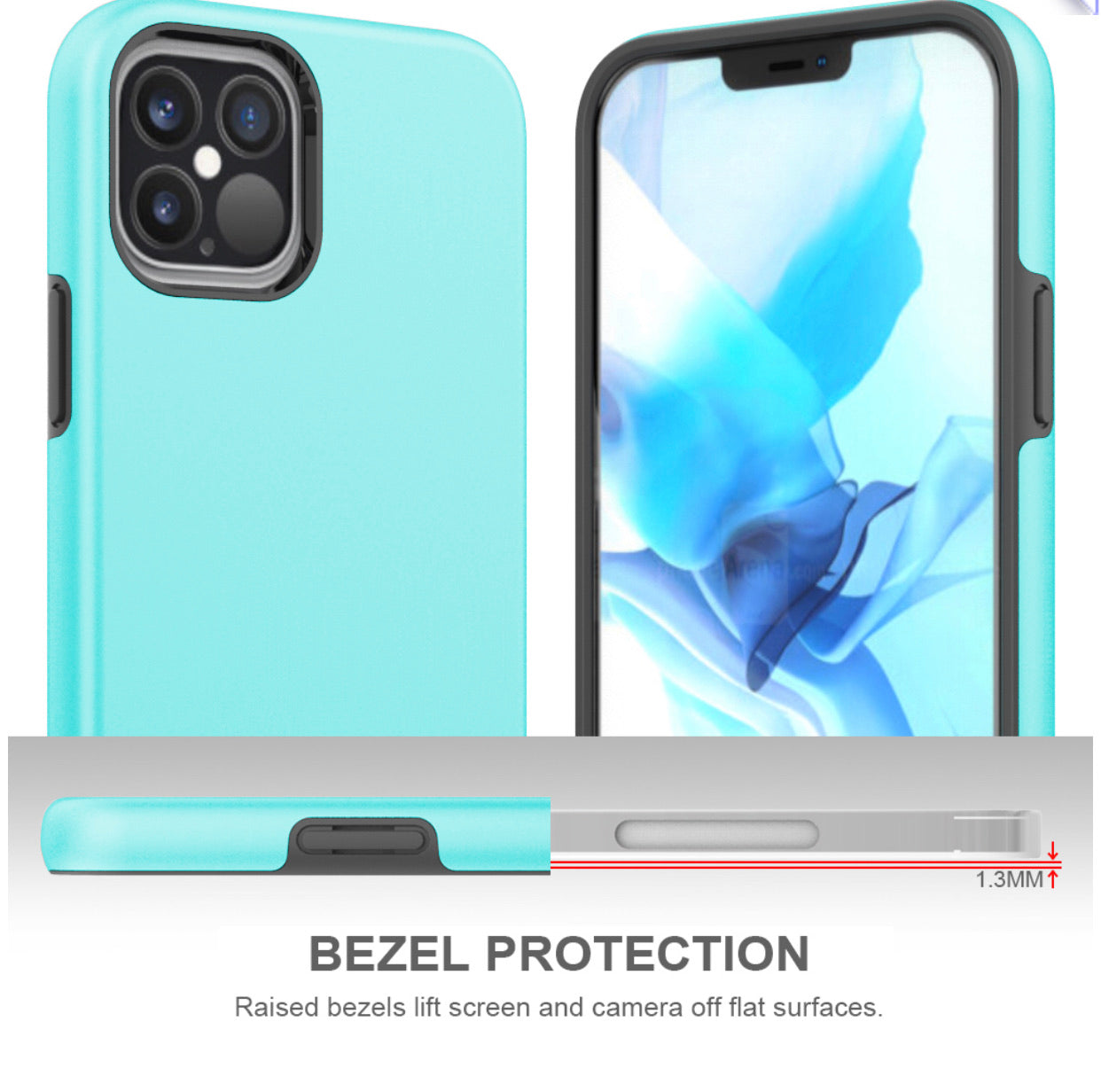 IPHONE 12/PRO (6.1) DUAL HYBRID CASE - TEAL