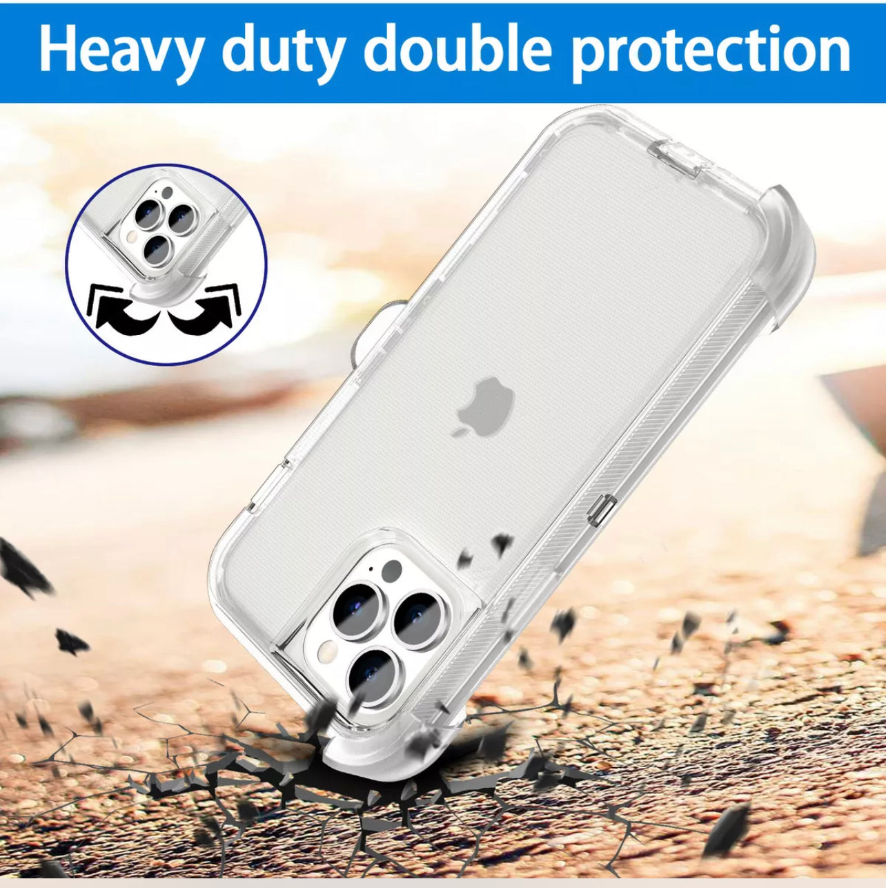 iPhone 13 Pro Clear Heavy Duty Case