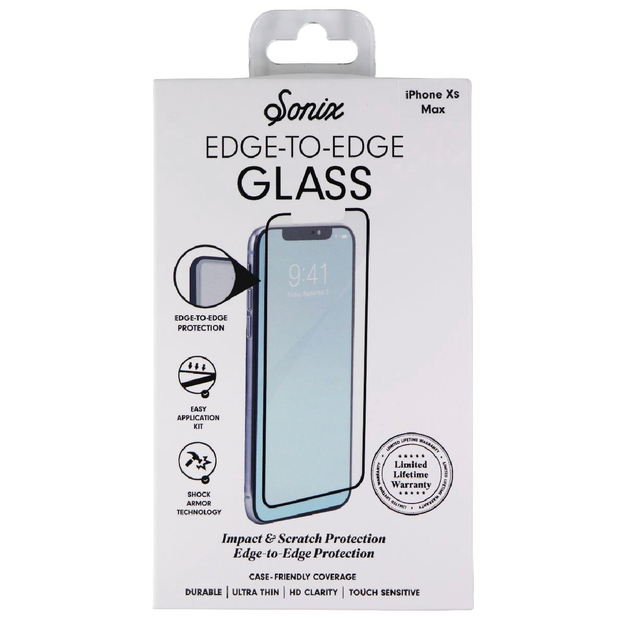 Sonix Edge to Edge Tempered Glass Screen Protector for iPhone XS Max