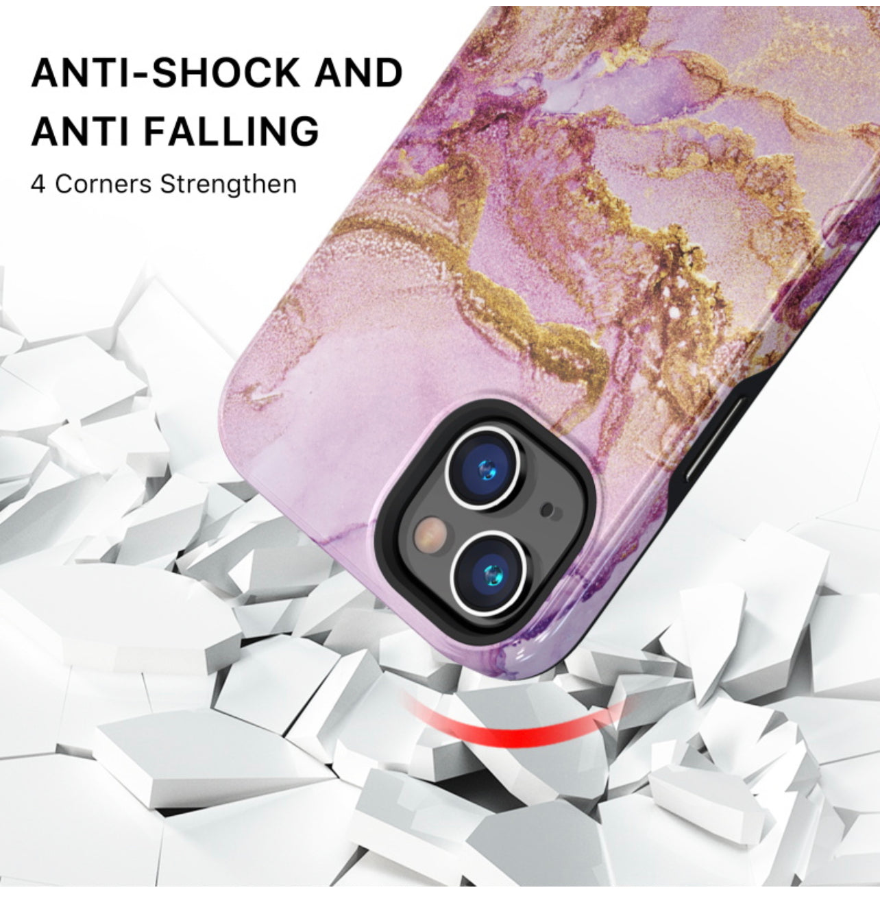MyBat Pro Fuse Series MagSafe Case for Apple iPhone 14 (6.1) - Purple Marble