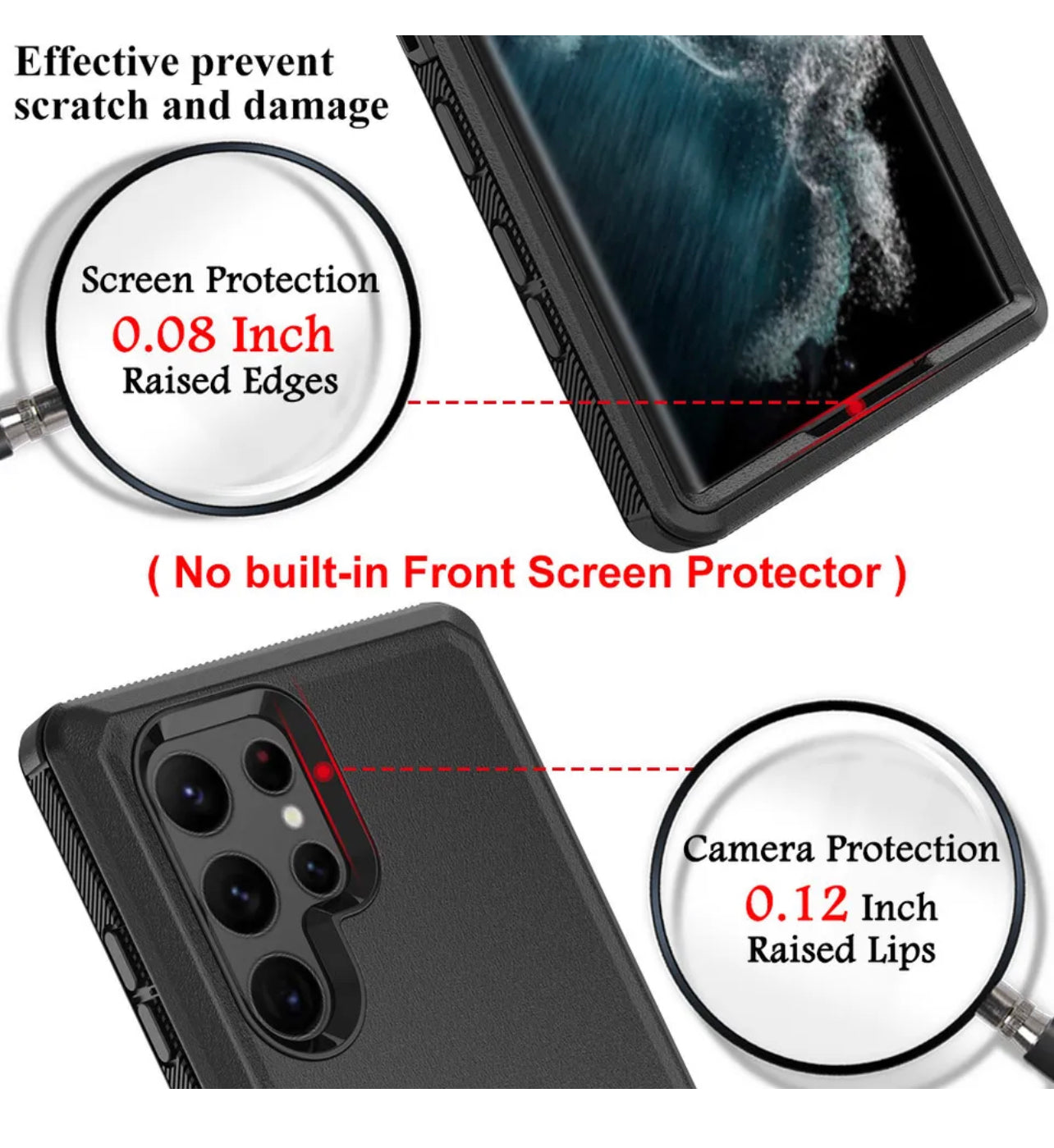 Samsung Galaxy S23 Ultra Shockproof Heavy Duty Cover W/ Belt Clip