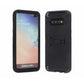 Samsung Galaxy S10 Plus - Black Colored Horizontal Hard Back Kickstand Case