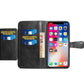 iPhone 14 PRO 6.1" Premium Wallet MultiCard Holder Money Zipper With Magnetic Flap - Black